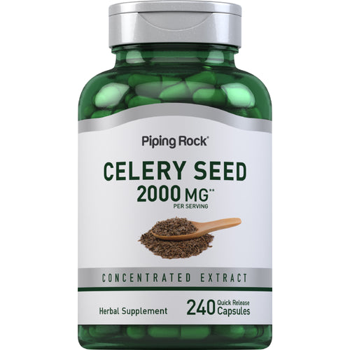 Celery Seed, 2000 mg (per serving), 240 Quick Release Capsules