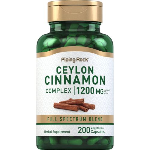 Ceylon Cinnamon Complex, 1200 mg (per serving), 200 Vegetarian Capsules