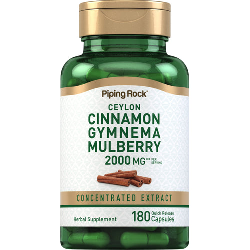 Ceylon Cinnamon Gymnema Mulberry Complex, 2000 mg (per serving), 180 Quick Release Capsules