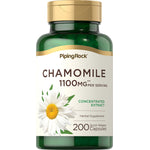 Chamomile 1100MG per serving concentrated extract herbal supplement in 200 quick release capsules.