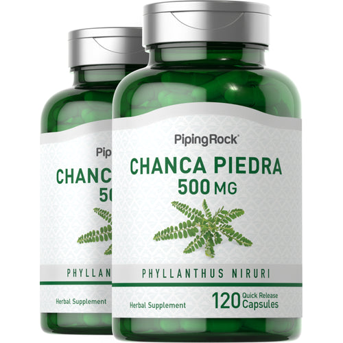 Chanca Piedra (Phyllanthus niruri), 500 mg, 120 Quick Release Capsules, 2  Bottles