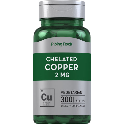 Chelated Copper (Amino Acid Chelate), 2 mg, 300 Tablets