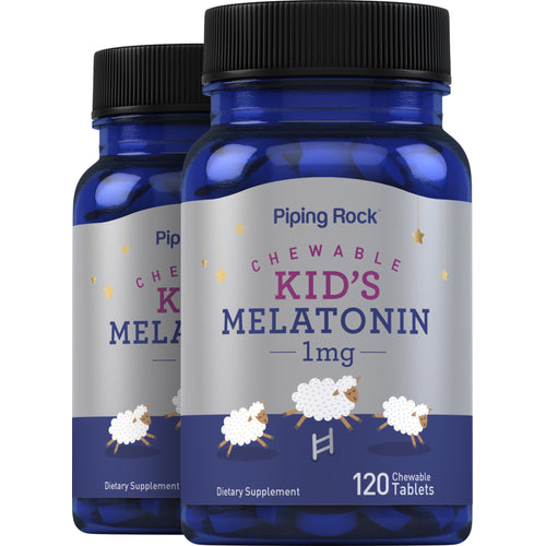 Chewable Kid's Melatonin, 1 mg, 120 Chewable Tablets, 2  Bottles