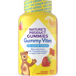 Nature's Product Gummies Gummy Vites with no sugar added. Daily multivitamin, 100 gummies.