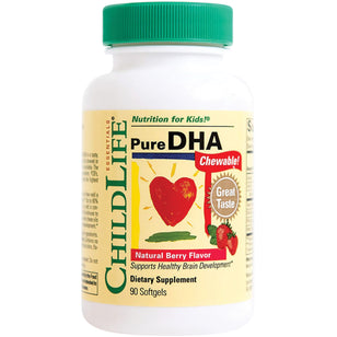 Children's Pure DHA Chewable Natural Berry Flavor, 90 Softgels
