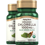 Organic Chlorella tablets, 1000 mg per serving, USDA Organic, 120 Vegetarian Tablets, Blue-Green Algae supplement.