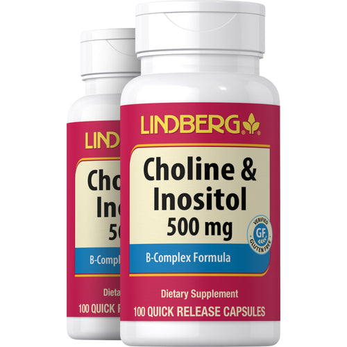 Choline & Inositol 500 mg, 100 Quick Release Capsules, 2  Bottles