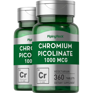Chromium Picolinate, 1000 mcg, 360 Tablets, 2  Bottles