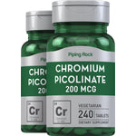 Chromium Picolinate, 200 mcg, 240 Tablets, 2  Bottles