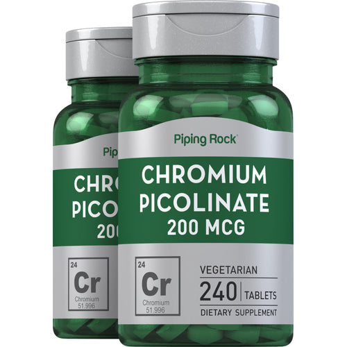 Chromium Picolinate, 200 mcg, 240 Tablets, 2  Bottles