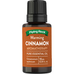 Cinnamon Aromatherapy Essential Oil, 15 mL (0.51 FL. OZ.), provides a warming scent.