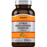 Citrus Bioflavonoid Complex 750 MG in 250 coated caplets, a vegetarian dietary supplement.
