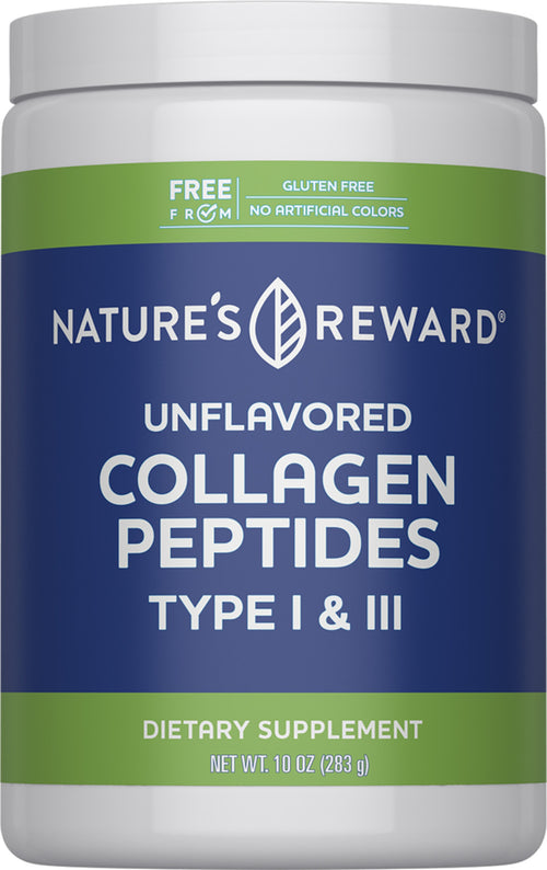 Collagen Peptides Type I & III Powder, 10 oz (283 g) Bottle
