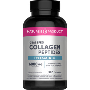 Collagen Peptides + Vitamin C, 6000 mg (per serving), 360 Caplets