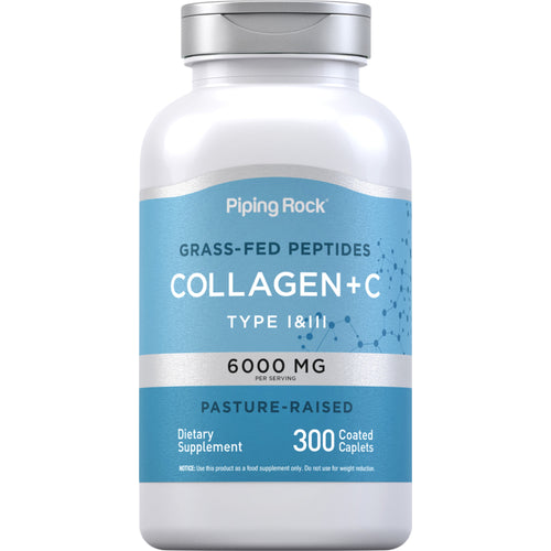 Collagen Type I & III, 6000 mg (per serving), 300 Coated Caplets