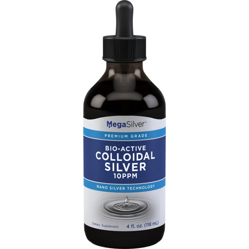 Colloidal Silver Liquid 10 ppm, 4 fl oz (118 mL) Bottle