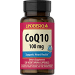 LINDBERG CoQ10 100 mg, 120 vegetarian capsules bottle.