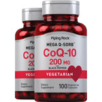 CoQ10, 200 mg, 100 Vegetarian Capsules, 2  Bottles