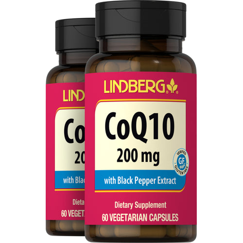 CoQ10, 200 mg, 60 Vegetarian Capsules, 2  Bottles