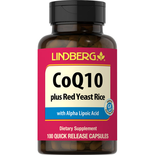 CoQ10 plus Red Yeast Rice, 100 Quick Release Capsules