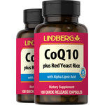 CoQ10 plus Red Yeast Rice, 100 Quick Release Capsules, 2  Bottles