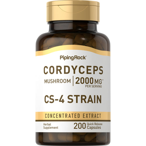 Cordyceps Mushroom, 2000 mg (per serving), 200 Quick Release Capsules