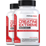 Two bottles of Creatine Extreme, HPLC Pure Creatine Monohydrate, 3500 mg per serving, 120 Quick Release Capsules.