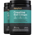 Creatine and Multi Collagen powder, 30 servings, Net Weight 10 oz (285 g), Unflavored.