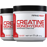 Two bottles of Creatine Powder, Micronized, Unflavored Vegetarian dietary supplement, 1.1 lb (500 g) each.