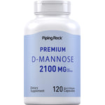 Premium D-Mannose supplement, 2100 mg per serving with 120 quick release capsules.