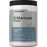 Horbäach D-Mannose Powder, therapeutic grade, non-GMO and gluten-free, 10 oz (283 g) dietary supplement package.