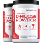 Two jars of Unflavored D-Ribose Powder, 10.6 OZ (300 g) each. Label highlights Pre-Post Workout, Energy, and Performance.