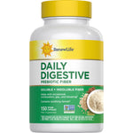 RenewLife DAILY DIGESTIVE PREBIOTIC FIBER, SOLUBLE + INSOLUBLE FIBER, 150 VEGAN CAPSULES, Fiber Supplement, Non-GMO Project Verified.