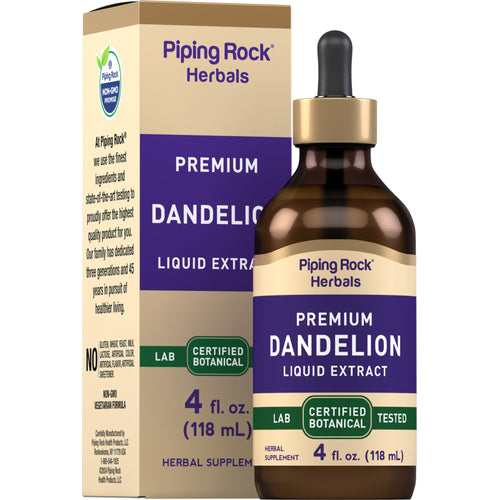 Dandelion Liquid Extract Alcohol Free, 4 fl oz (118 mL) Dropper Bottle
