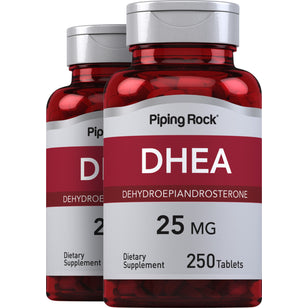 DHEA, 25 mg, 250 Tablets, 2  Bottles