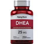 DHEA 25 mg dietary supplement with 250 tablets.
