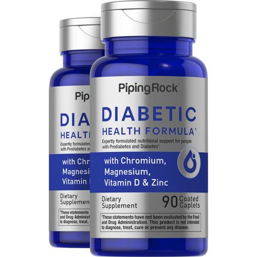 Diabetic Formula, 90 Coated Caplets, 2  Bottles
