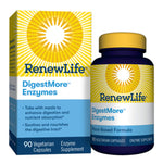 RenewLife DigestMore Enzymes 90 Vegetarian Capsules box and bottle shown.