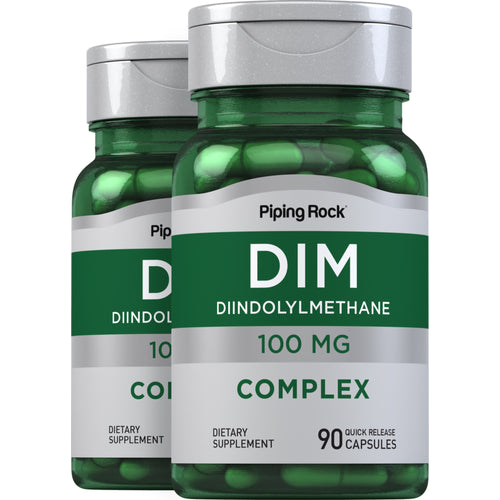 DIM Complex (diindolylmethane), 100 mg, 90 Quick Release Capsules, 2  Bottles