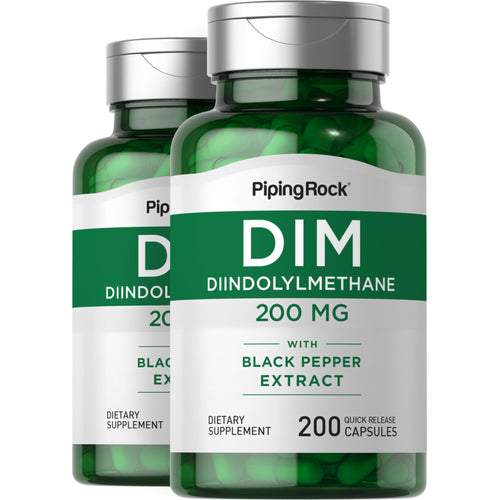 DIM (Diindolylmethane), 200 mg, 200 Quick Release Capsules, 2  Bottles