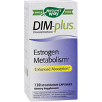 Nature's Way DIM-plus 120 vegetarian capsules are displayed.