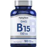 DMG B-15 150 mg bottle containing 180 vegan capsules for nutritional support and wellness.
