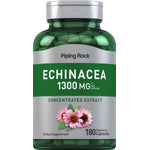 Echinacea 1300 MG Herbal Supplement with Concentrated Extract, 180 Vegetarian Capsules in a bottle.