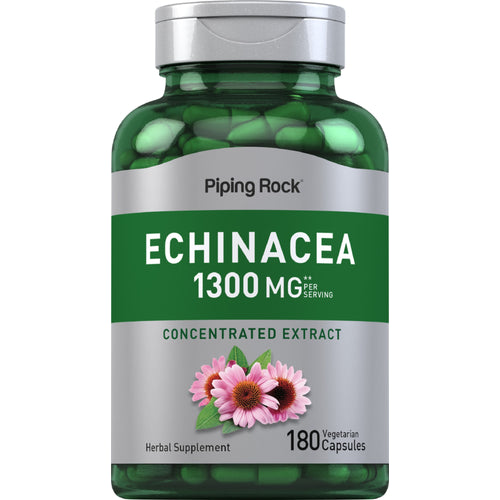 Echinacea, 1300 mg (per serving), 180 Vegetarian Capsules