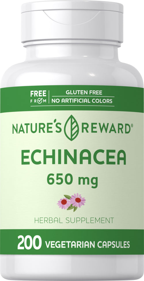 Echinacea, 650 mg (per serving), 200 Vegetarian Capsules