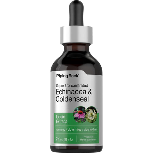 Echinacea & Goldenseal Liquid Extract Alcohol Free, 2 fl oz (59 mL) Dropper Bottle