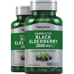Elderberry Sambucus, 2000 mg (per serving), 180 Quick Release Capsules, 2  Bottles