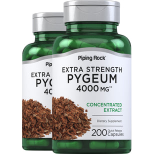 Extra Strength Pygeum, 4000 mg, 200 Quick Release Capsules, 2  Bottles