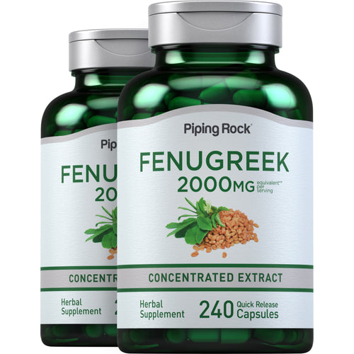 Fenugreek, 2000 mg (per serving), 240 Quick Release Capsules, 2  Bottles