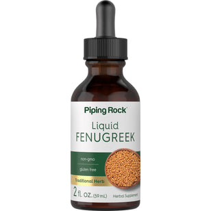 Fenugreek Liquid Extract Alcohol Free, 2 fl oz (59 mL) Dropper Bottle